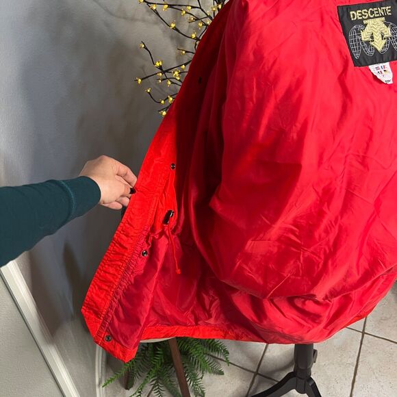 Descente Men’s Vintage Red Retro Ski Snow Winter Parka Jacket Size US XL - Picture 14 of 16